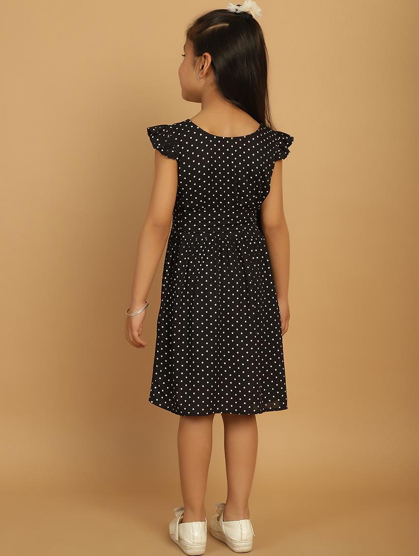 girls polka dot cap sleeve regular fit a-line dress - 21731795 - Standard Image - 4