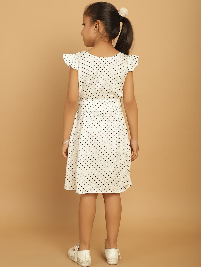 girls polka dot cap sleeve regular fit a-line dress - 21731796 - Standard Image - 4
