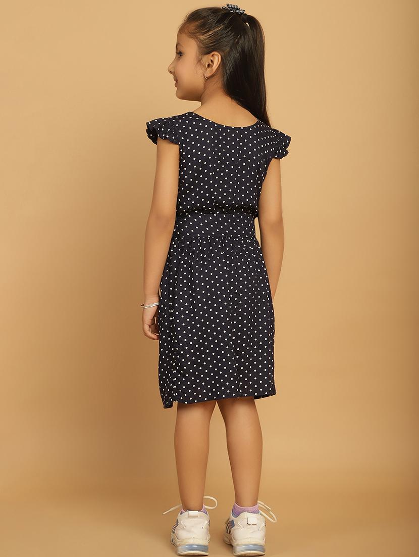 girls polka dot cap sleeve regular fit a-line dress - 21731817 - Standard Image - 4