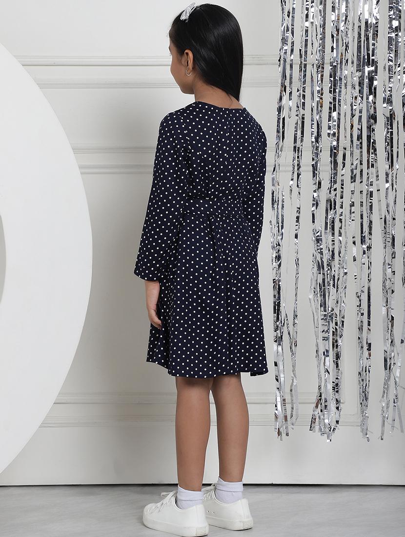 girls polka dot long sleeve regular fit dress - 21731819 - Standard Image - 4