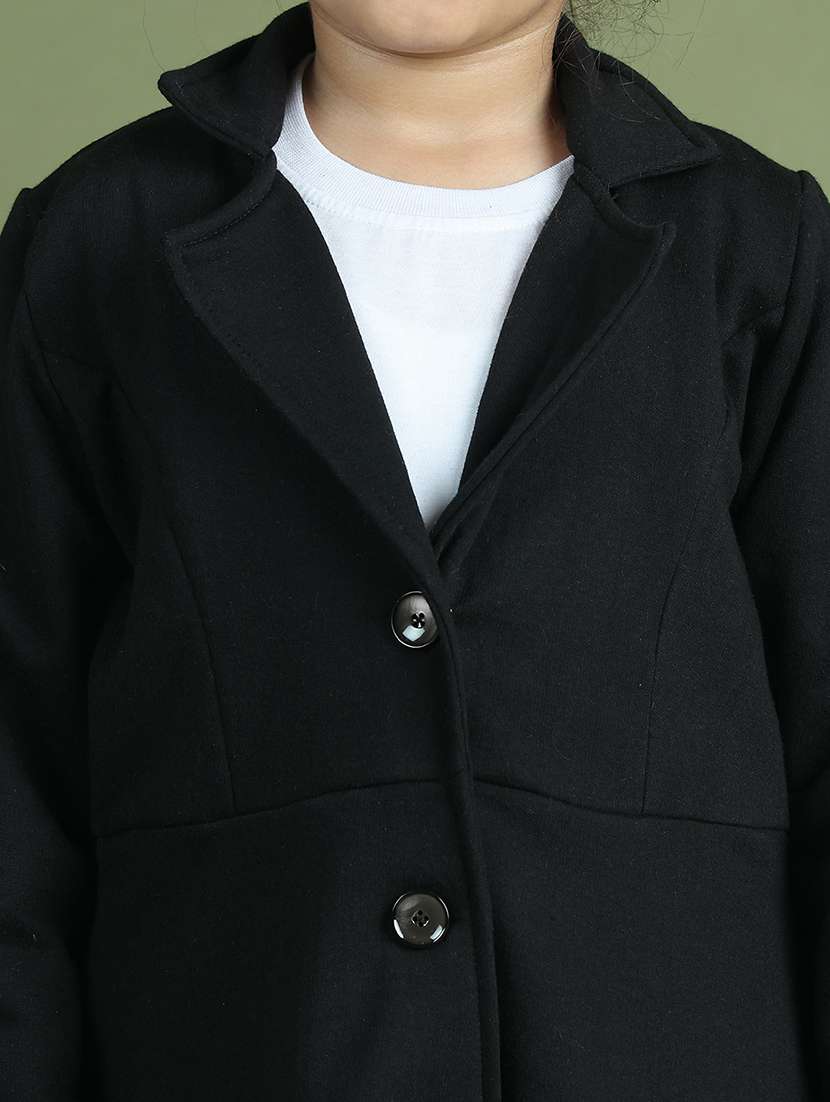 girls solid long sleeve trench coat - 21731873 - Standard Image - 6