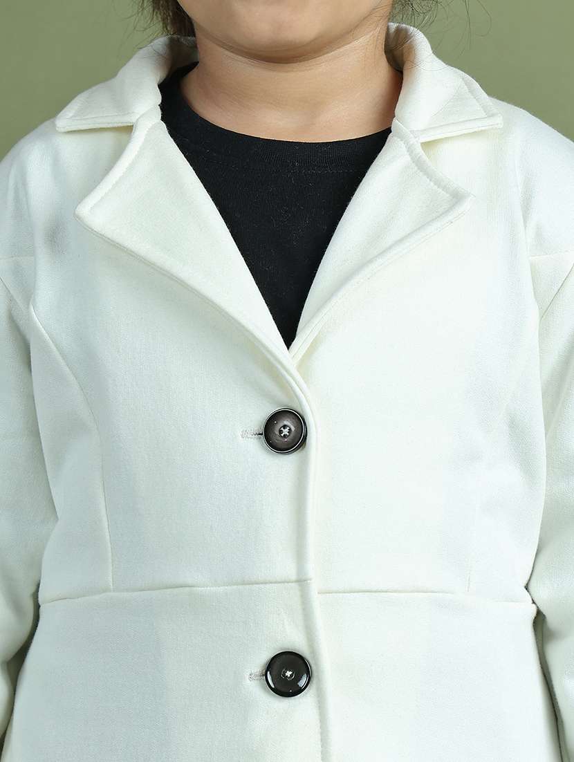 girls solid long sleeve trench coat - 21731874 - Standard Image - 6