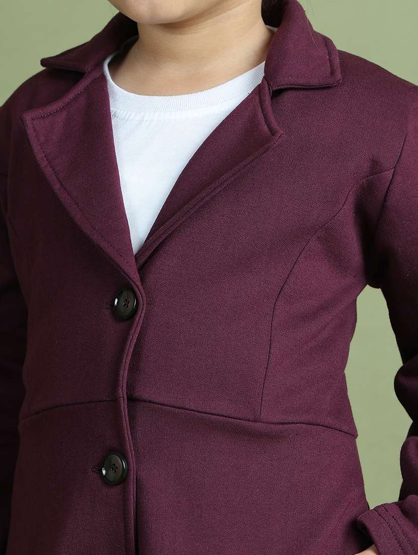 girls solid long sleeve trench coat - 21731882 -  Standard Image - 6