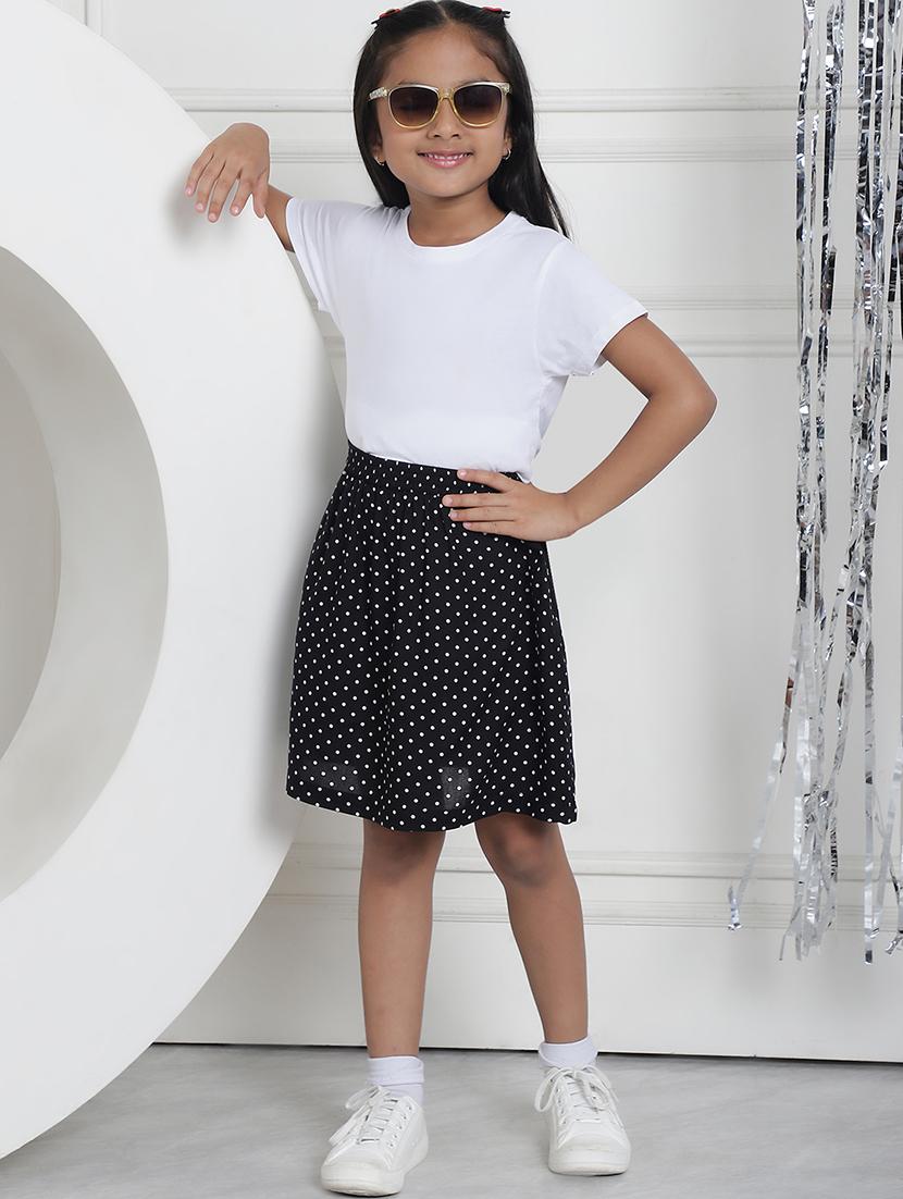 girls mid rise polka dots regular skirt - 21731911 - Standard Image - 4