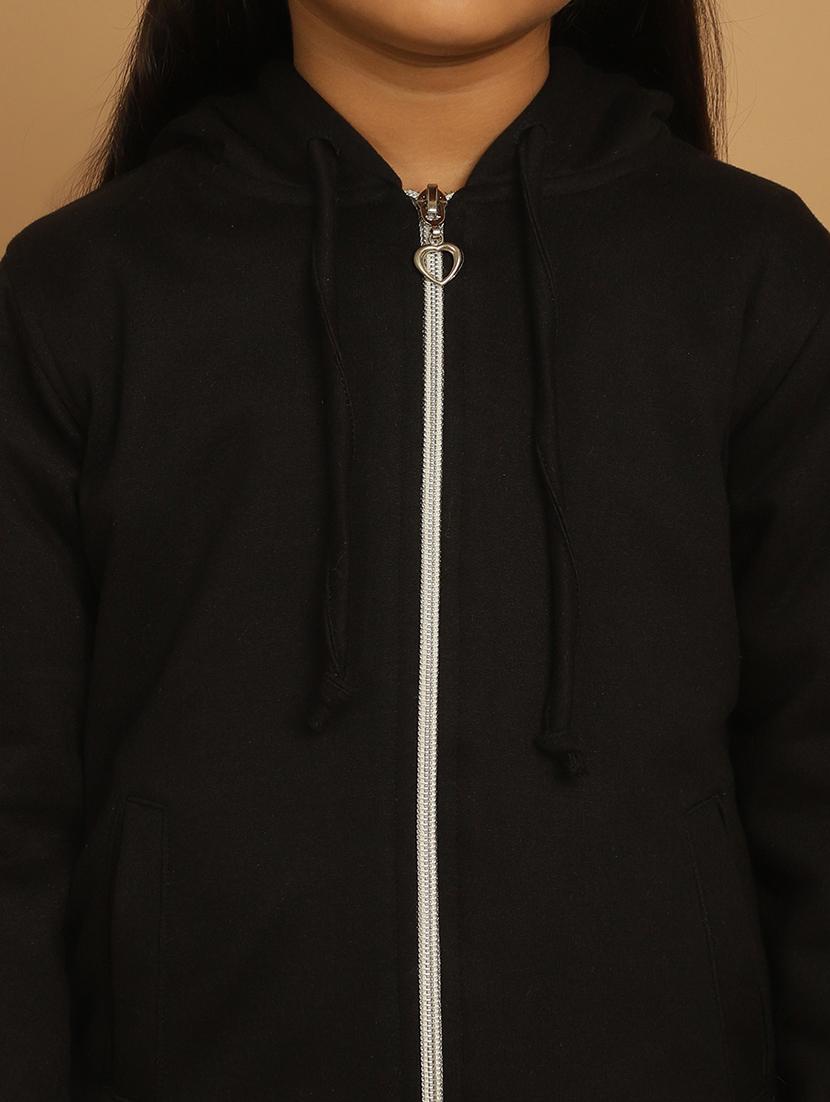 girls solid long sleeve hooded sweatshirt - 21731950 - Standard Image - 6