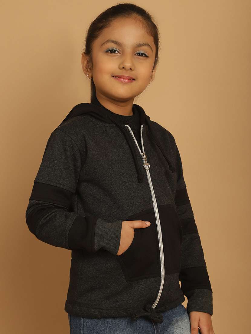 girls color block long sleeve sweatshirt - 21731957 - Standard Image - 1
