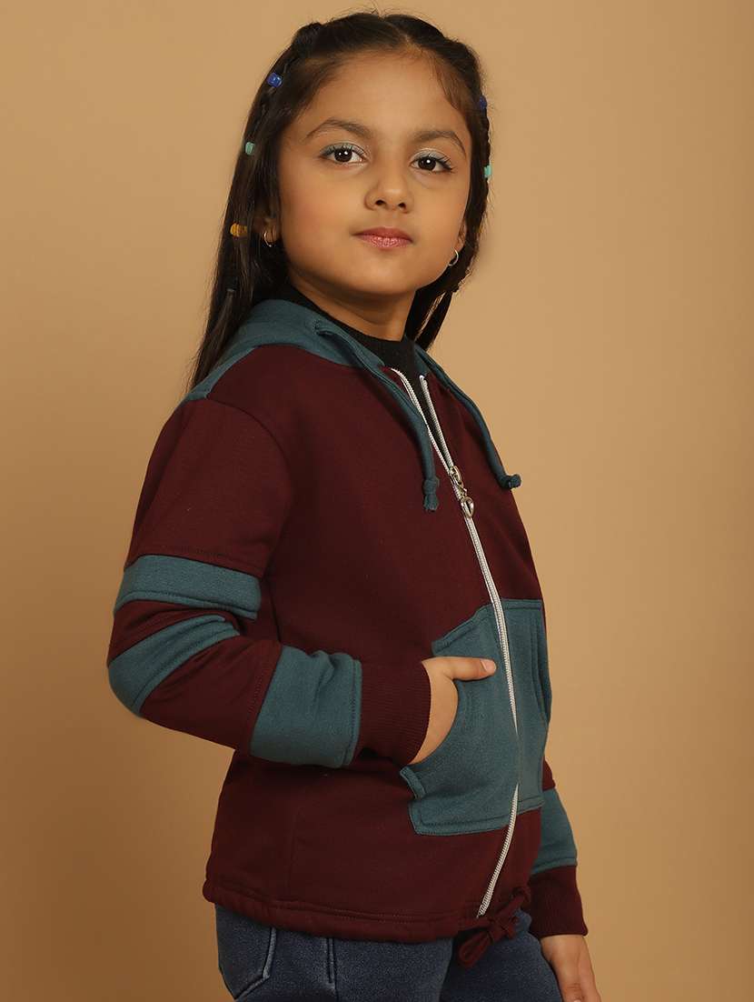 girls color block long sleeve sweatshirt - 21731960 -  Standard Image - 1