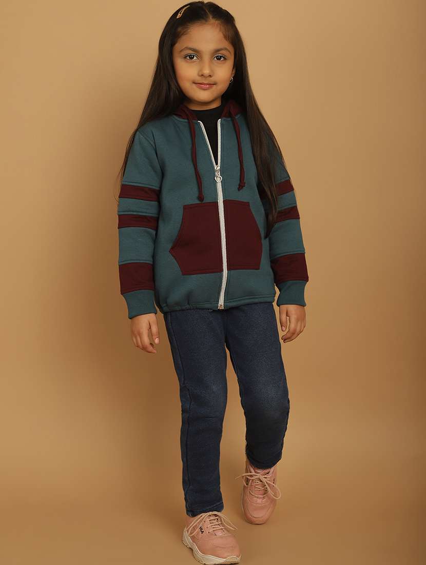 girls color block long sleeve sweatshirt - 21731961 -  Standard Image - 4