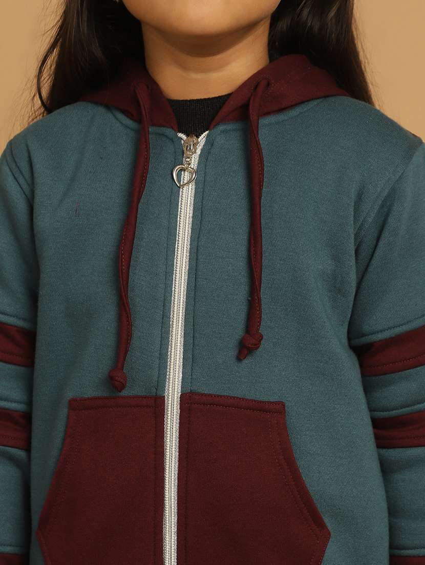 girls color block long sleeve sweatshirt - 21731961 -  Standard Image - 6