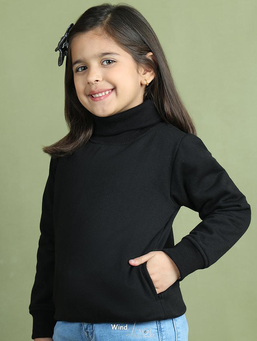 girls solid long sleeve sweatshirt - 21731974 - Standard Image - 1