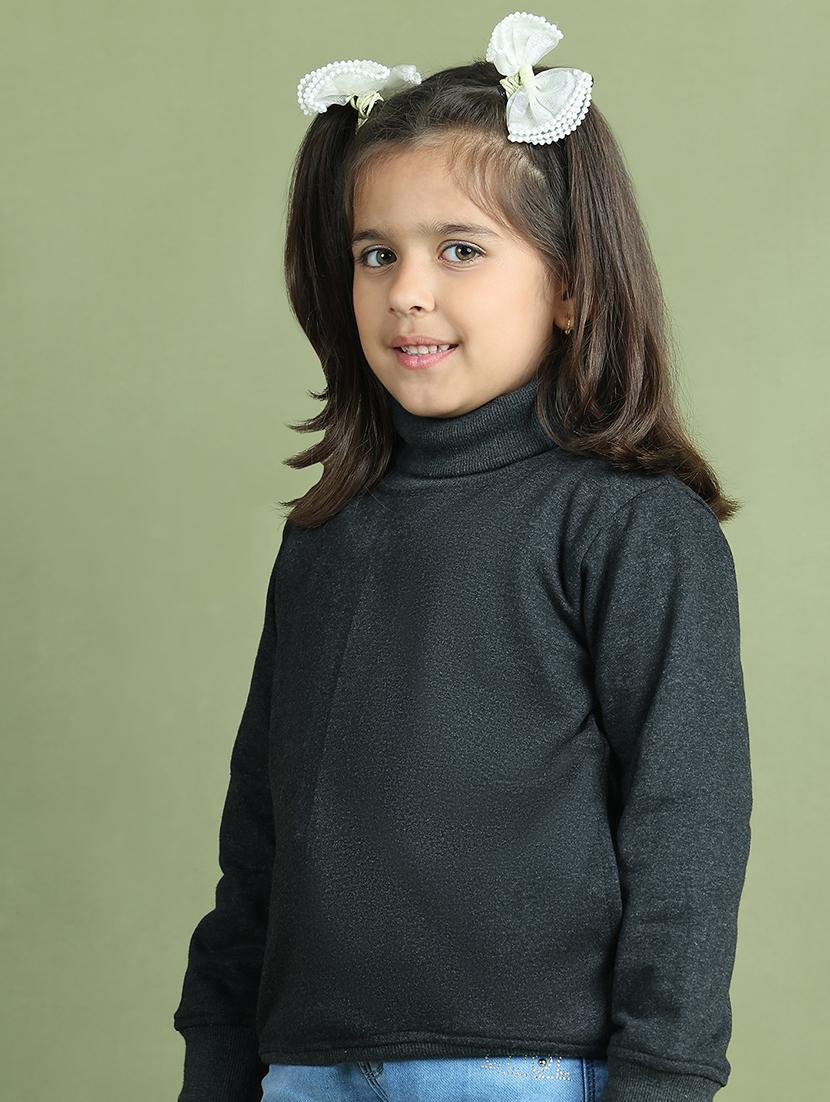 girls solid long sleeve sweatshirt - 21731975 - Standard Image - 1