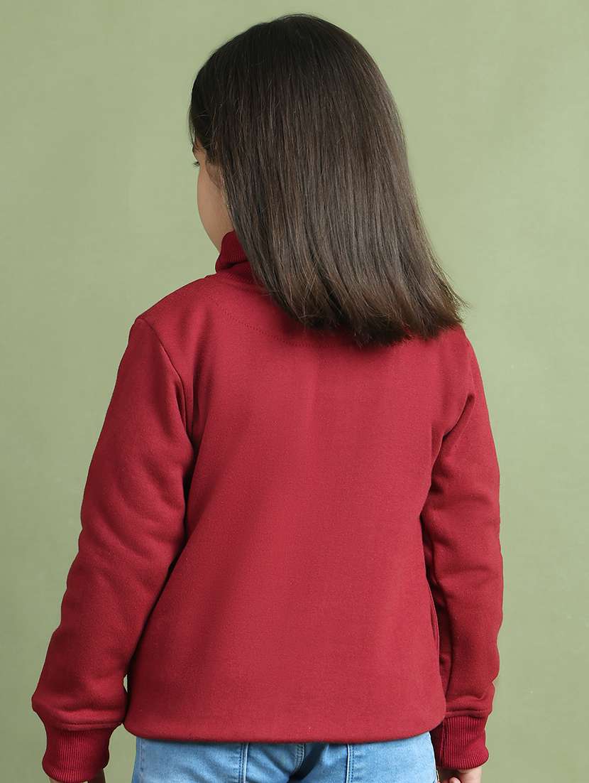 girls solid long sleeve sweatshirt - 21731976 -  Standard Image - 4