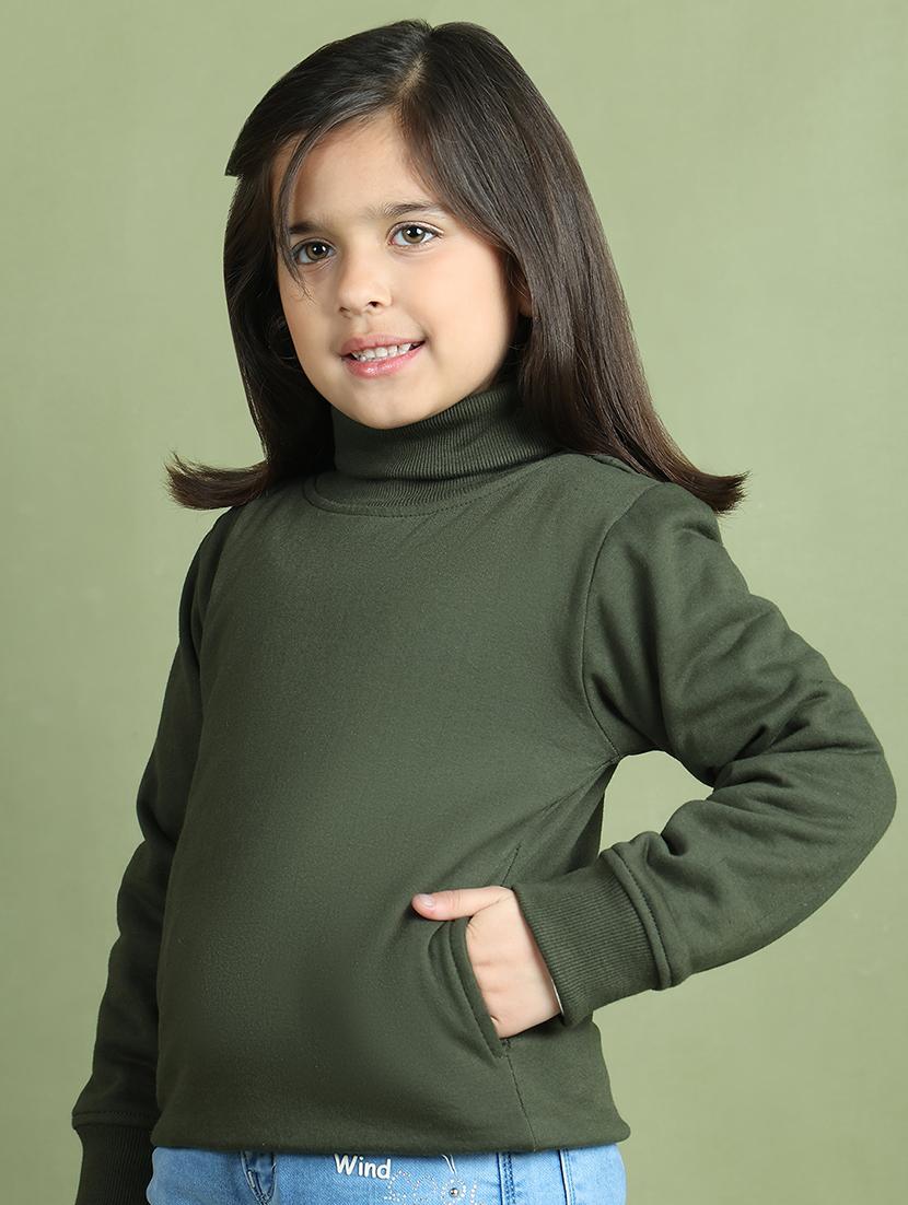girls solid long sleeve sweatshirt - 21731977 - Standard Image - 1