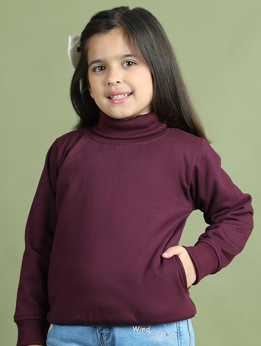 girls solid long sleeve sweatshirt - 21731979 - Standard Image - 1
