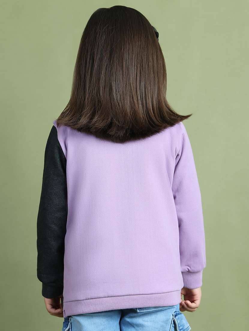 girls color block long sleeve sweatshirt - 21731983 -  Standard Image - 4