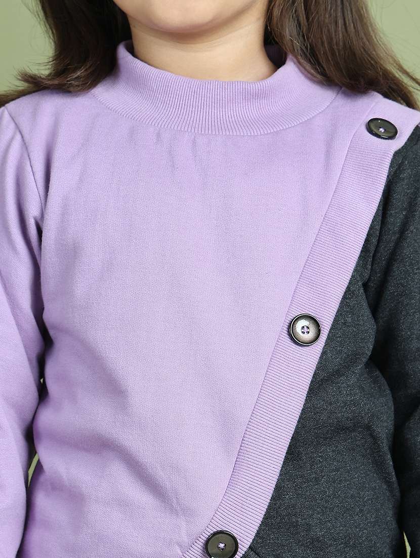 girls color block long sleeve sweatshirt - 21731983 -  Standard Image - 6