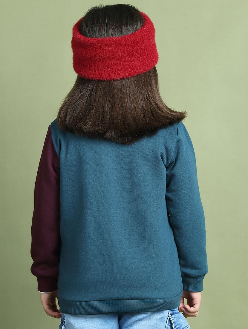 girls color block long sleeve sweatshirt - 21731984 - Standard Image - 4