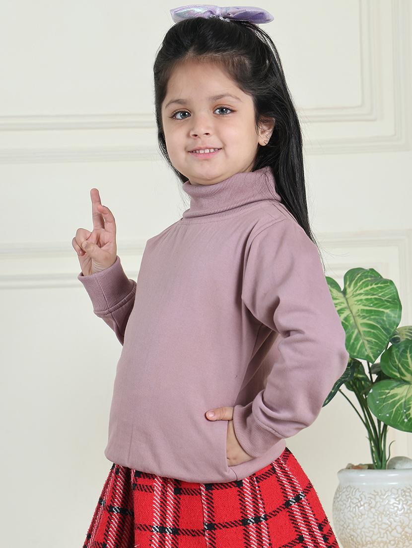 girls solid long sleeve sweatshirt - 21731986 - Standard Image - 1