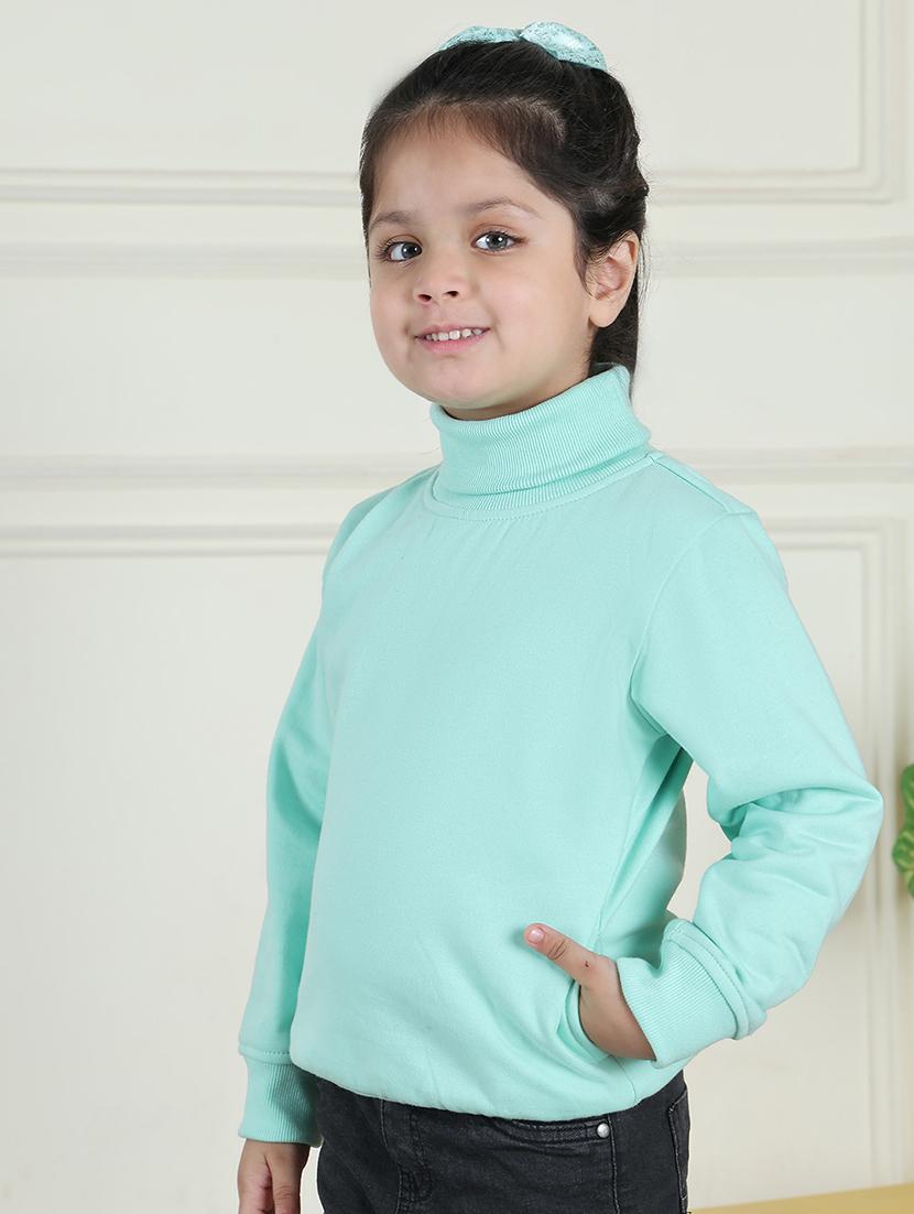 girls solid long sleeve sweatshirt - 21731987 - Standard Image - 1