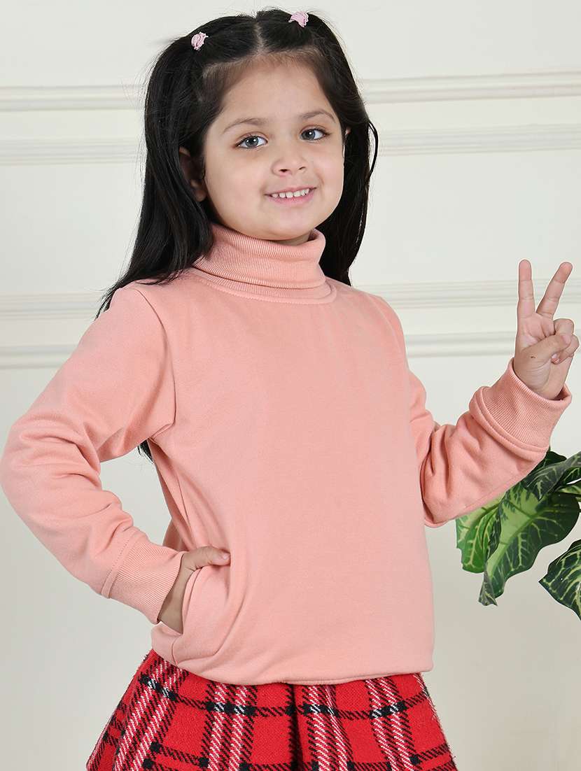 girls solid long sleeve sweatshirt - 21731989 - Standard Image - 1