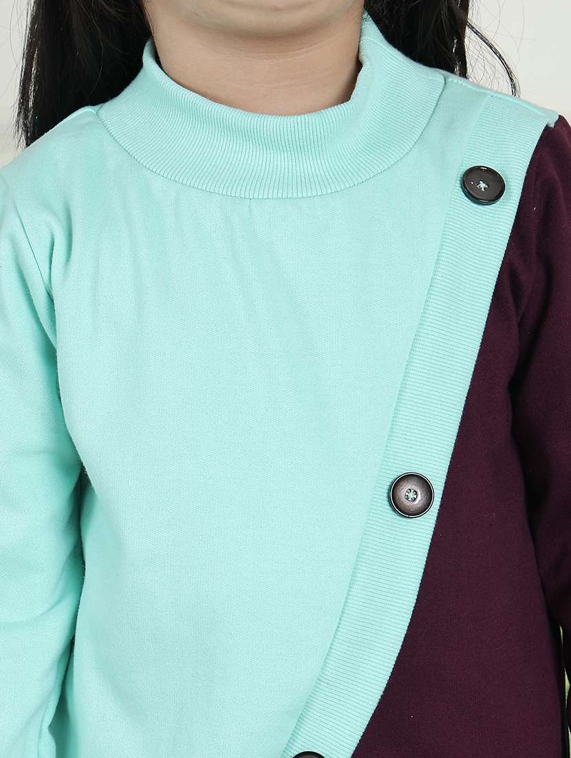 girls color block long sleeve sweatshirt - 21731997 -  Standard Image - 6