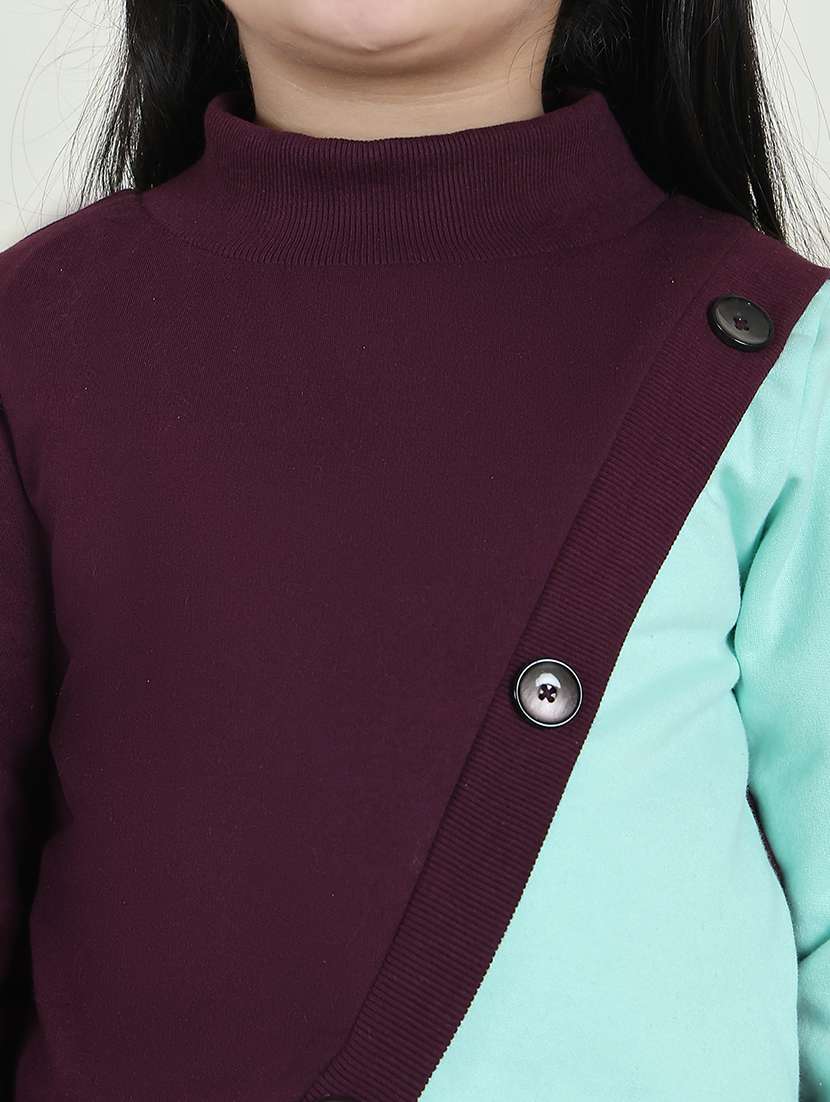 girls color block long sleeve sweatshirt - 21732000 - Standard Image - 6