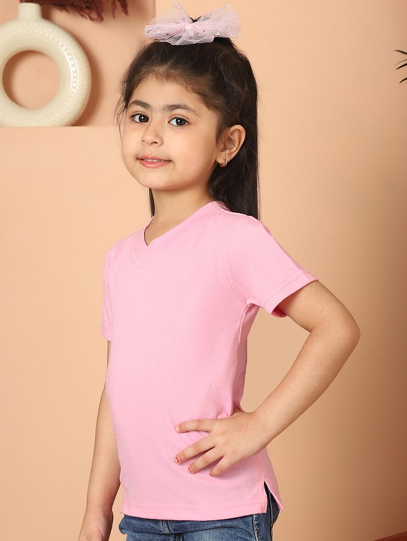girls solid short sleeve tee - 21732011 -  Standard Image - 1