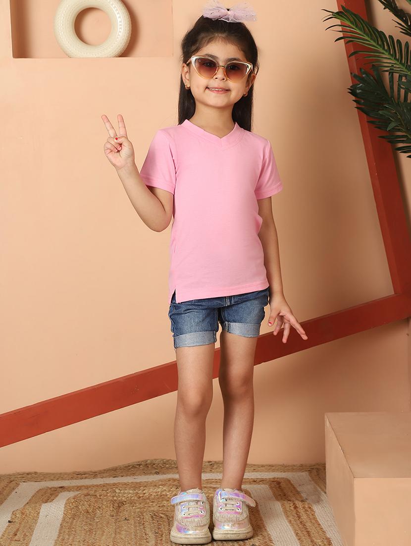 girls solid short sleeve tee - 21732011 - Standard Image - 4