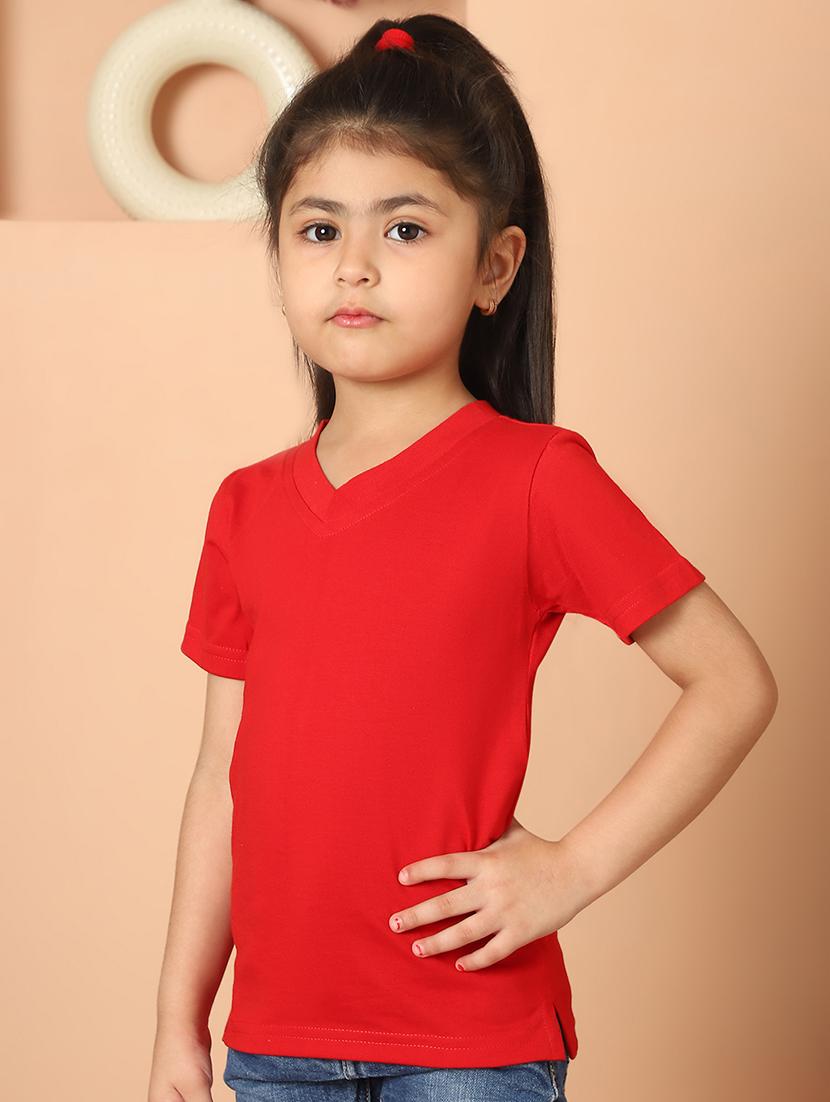girls solid short sleeve tee - 21732012 - Standard Image - 1