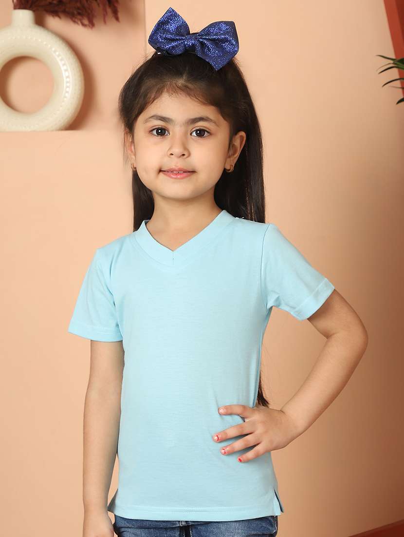 girls solid short sleeve tee