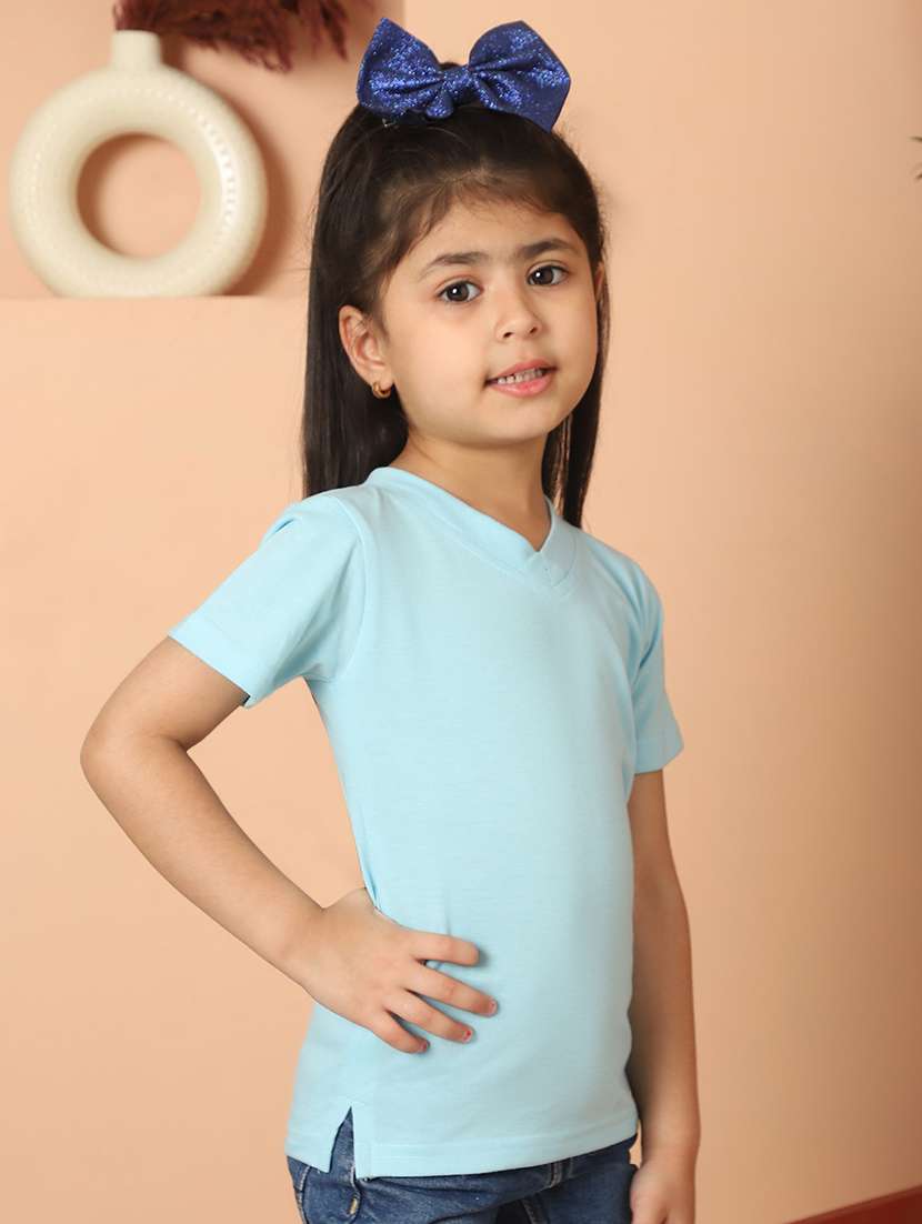 girls solid short sleeve tee - 21732014 -  Standard Image - 1