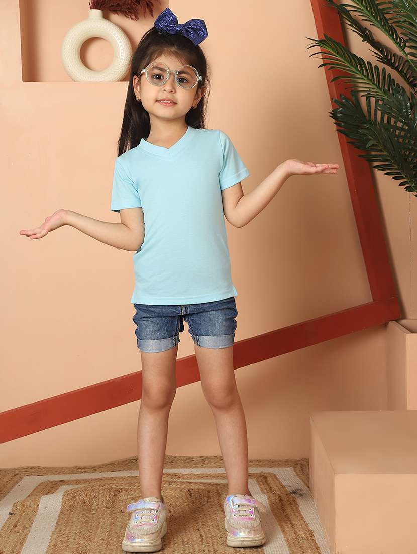 girls solid short sleeve tee - 21732014 -  Standard Image - 4