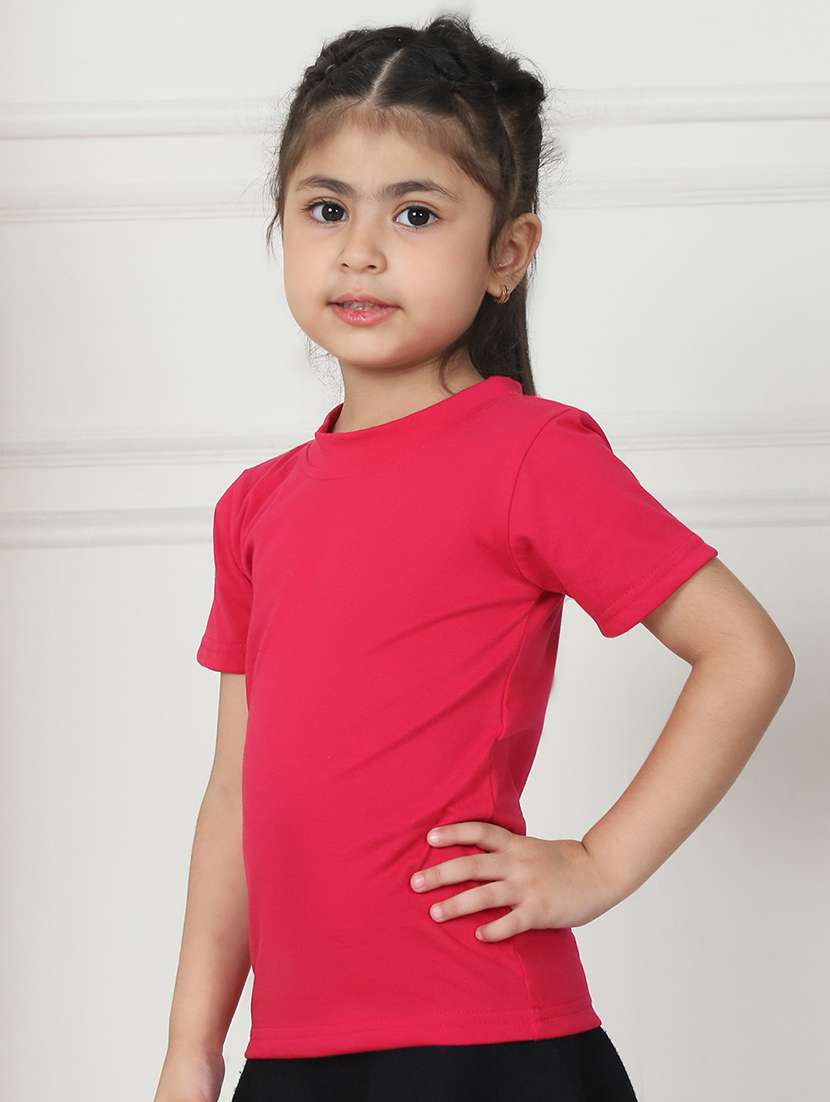 girls solid short sleeve tee - 21732026 -  Standard Image - 1