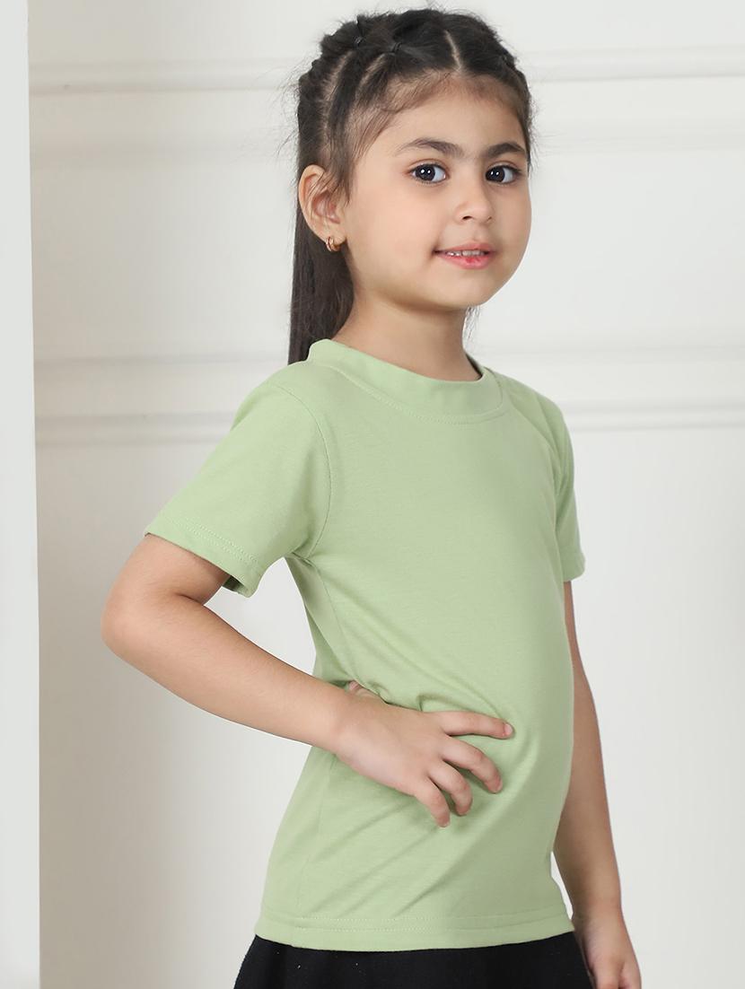 girls solid short sleeve tee - 21732027 - Standard Image - 1