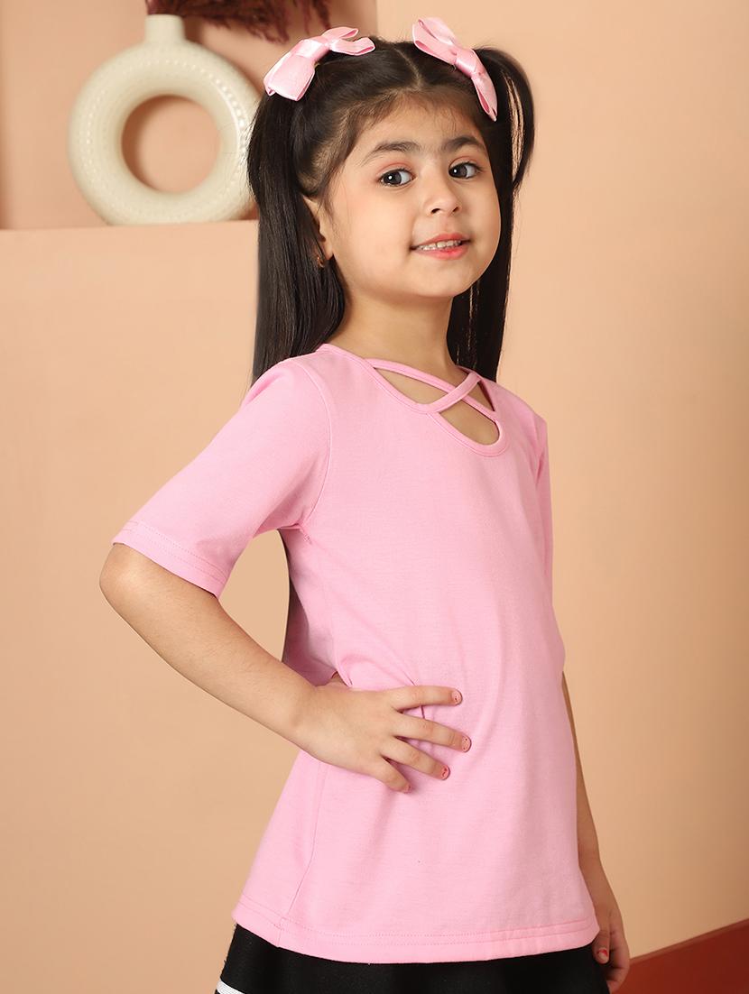 girls solid short sleeve top - 21732058 - Standard Image - 1