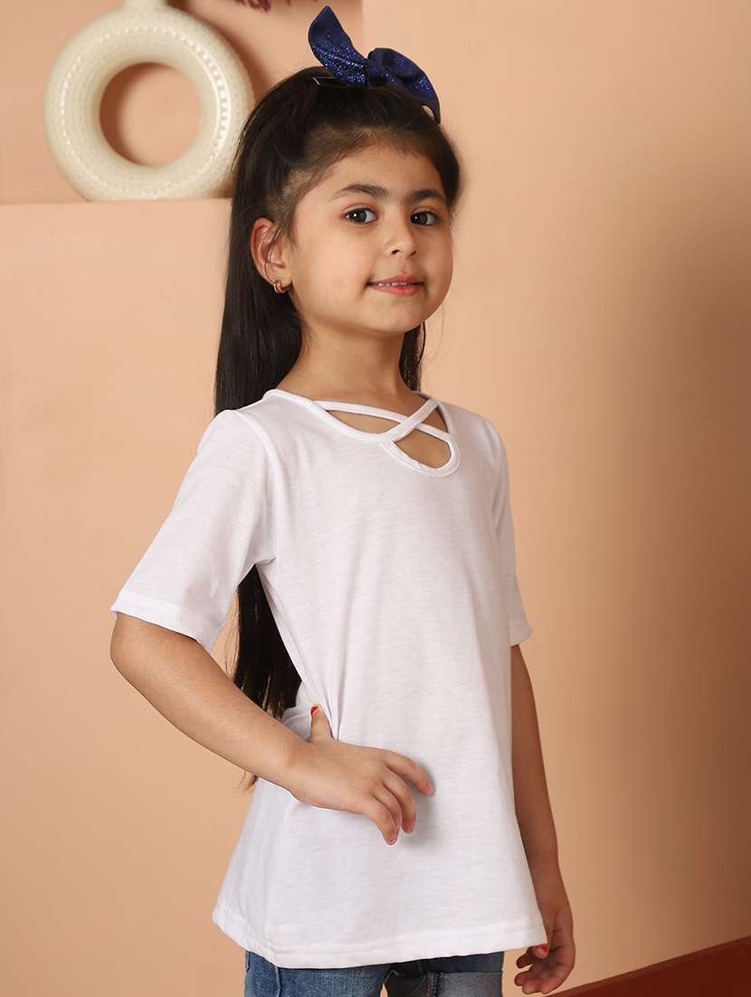 girls solid short sleeve top - 21732061 -  Standard Image - 1