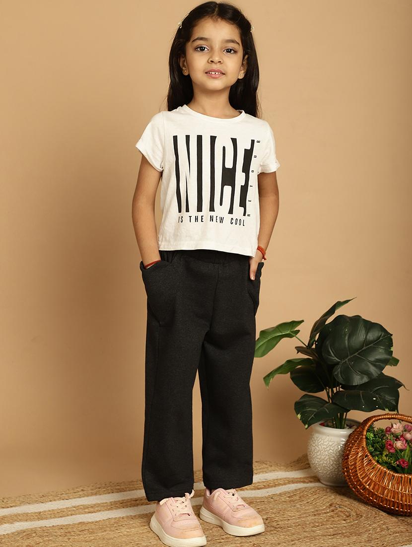 girls solid mid rise trouser - 21732074 - Standard Image - 4