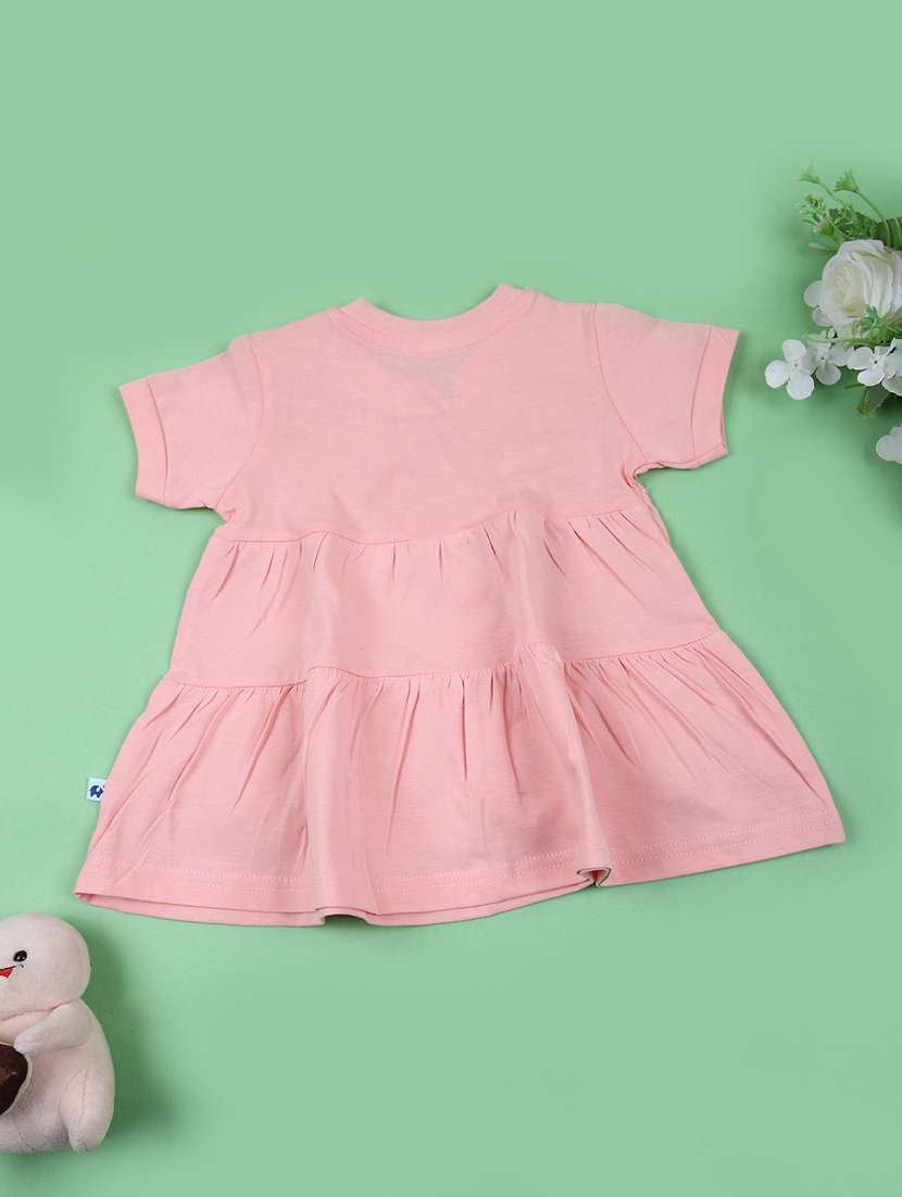girls printed round neck tiered frock - 21732129 -  Standard Image - 1