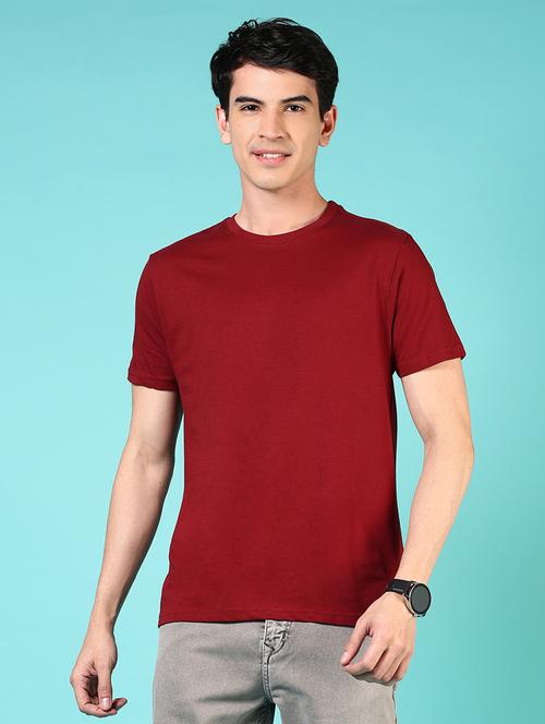 men solid short sleeve regular fit t-shirt - 21732140 - Standard Image - 0