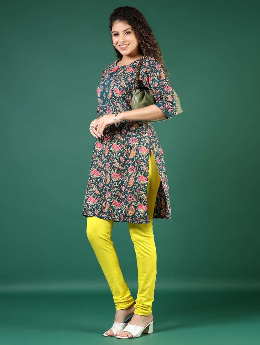 women solid mid rise full length legging - 21732155 -  Standard Image - 4