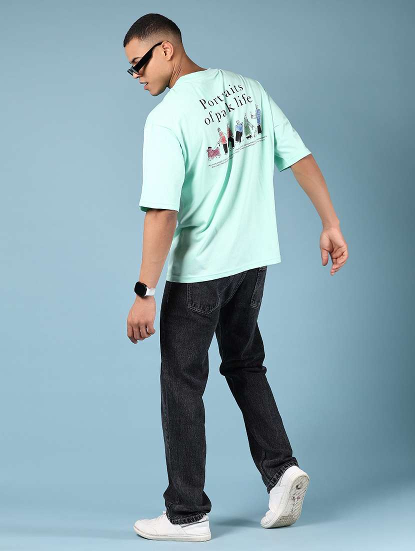 Men Back Print Round Neck Regular Fit T-shirt - 21732163 -  Standard Image - 4