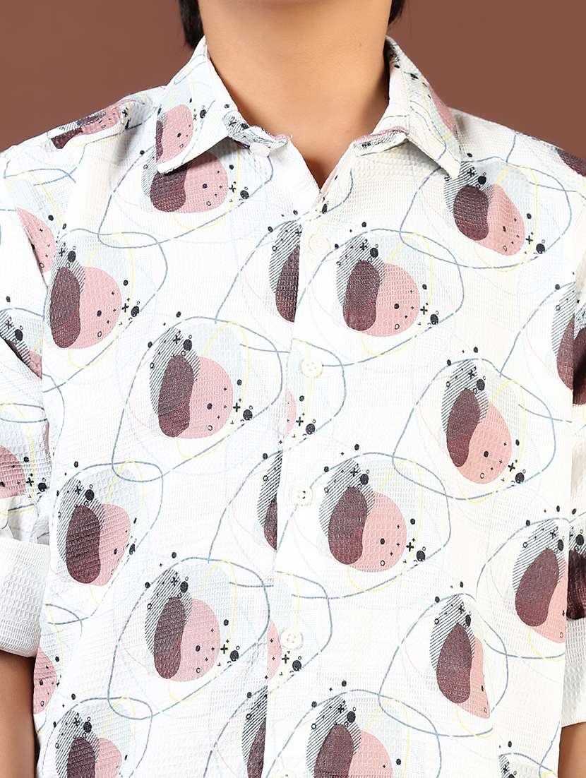 boys printed collared long sleeve shirt - 21732174 -  Standard Image - 4