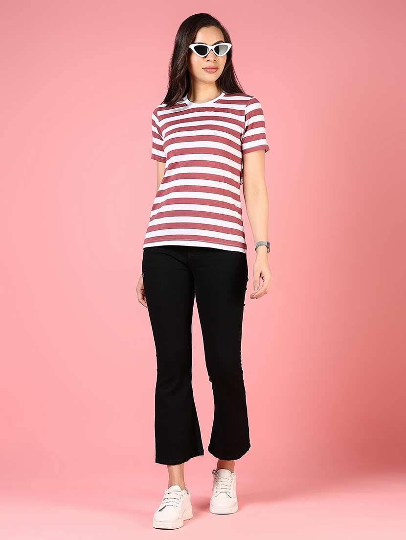women striped short sleeve t-shirt - 21732180 -  Standard Image - 4