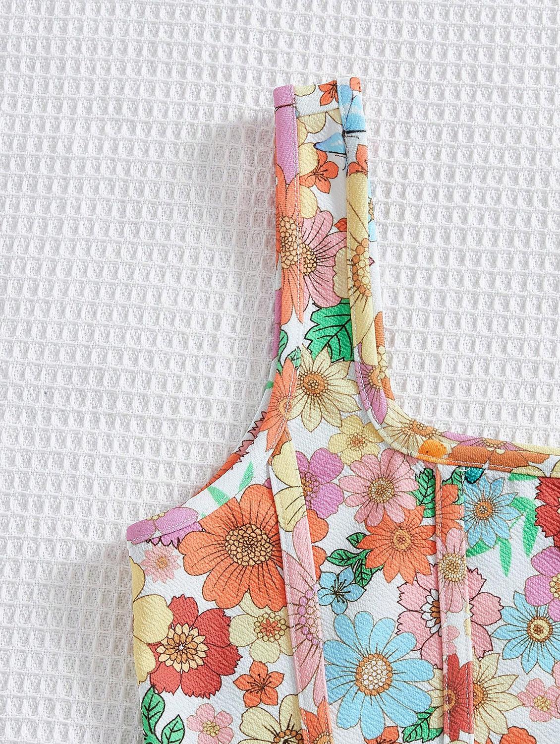 women floral print corset crop top - 21732303 - Standard Image - 4