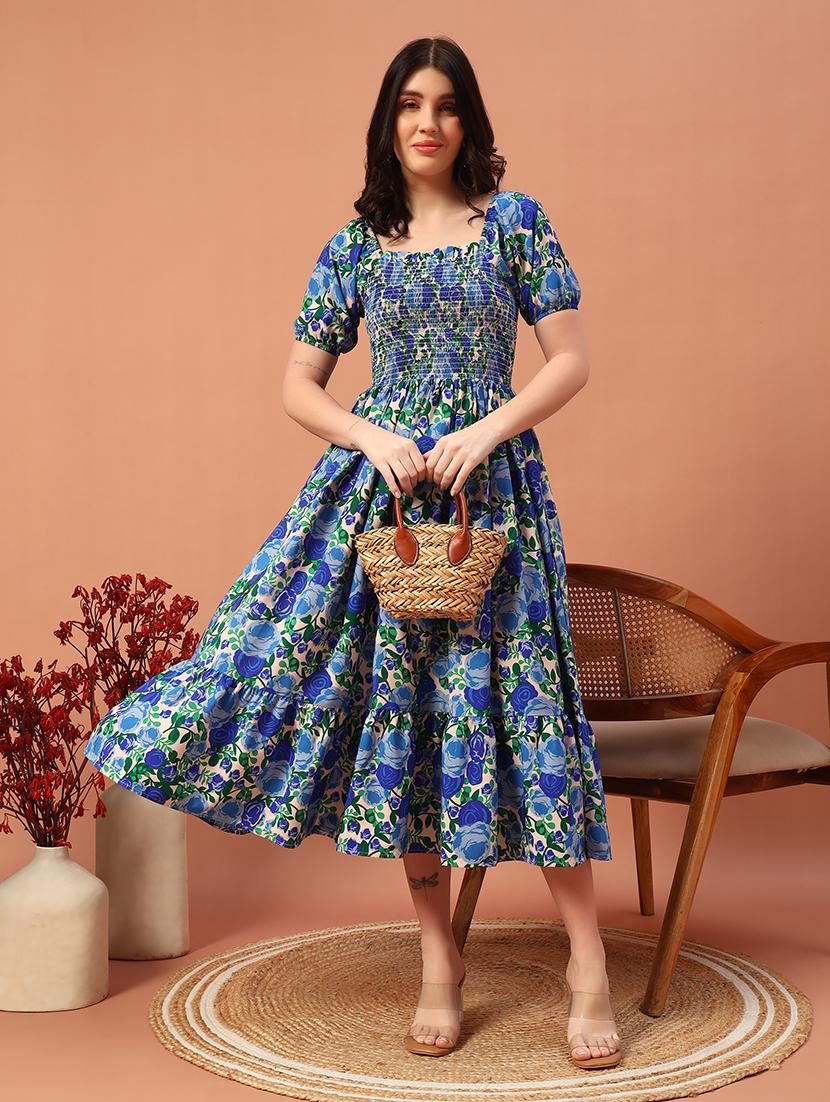 women floral print fit & flare dress - 21732317 -  Zoom Image - 0