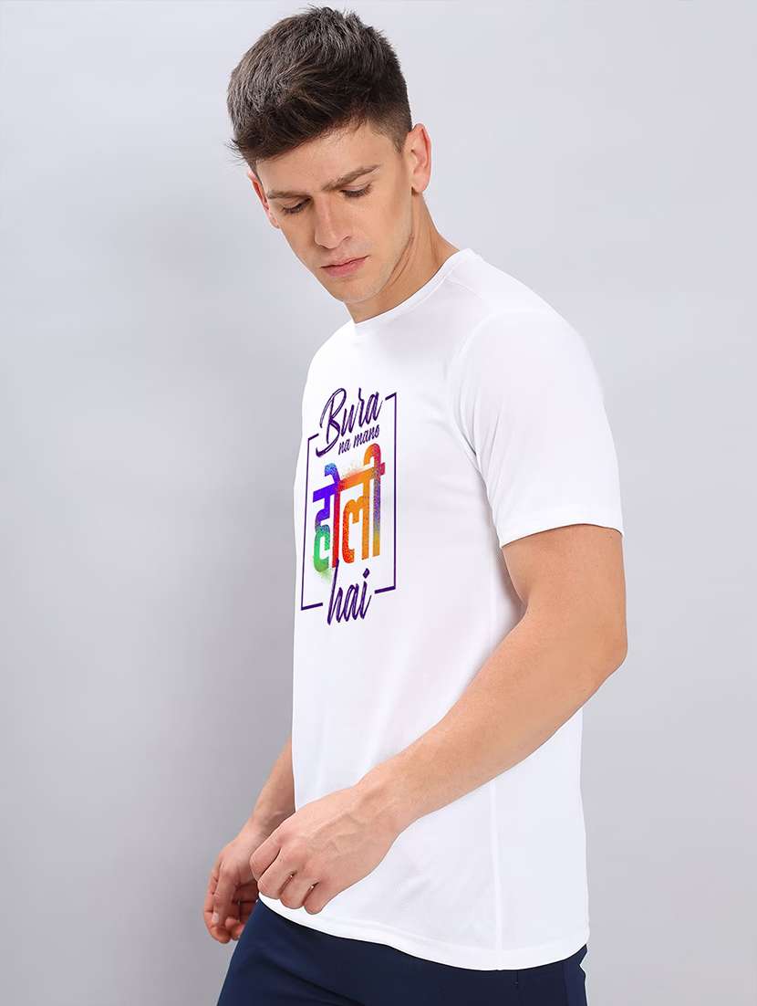 men printed short sleeves holi t-shirt - 21732380 -  Standard Image - 1