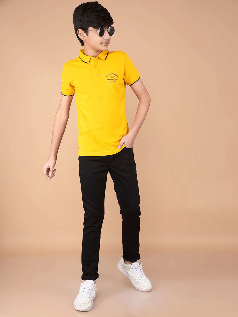 boys solid mid rise jeans - 21732549 -  Standard Image - 4