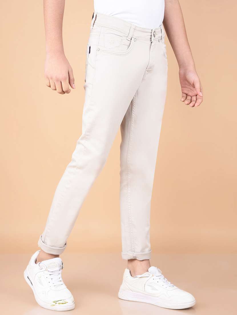 boys solid mid rise jeans - 21732550 -  Standard Image - 1
