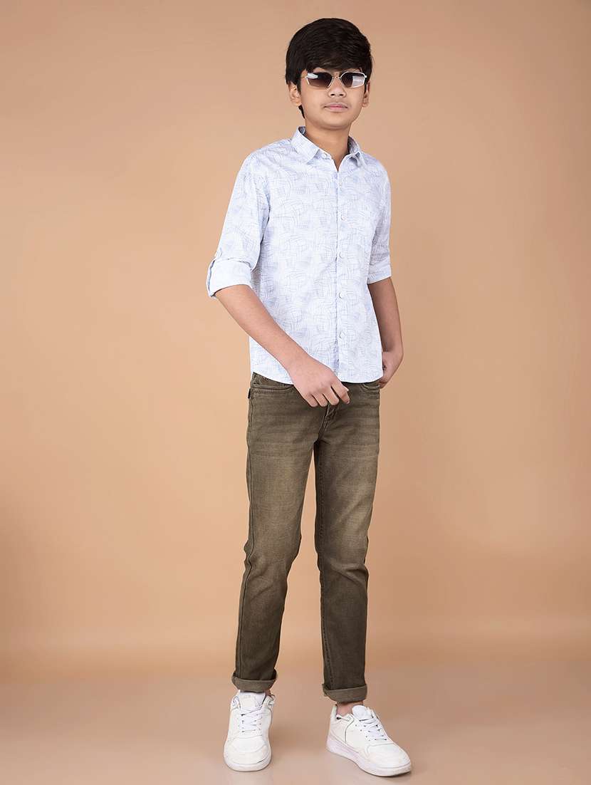 boys mid rise washed jeans - 21732555 -  Standard Image - 4