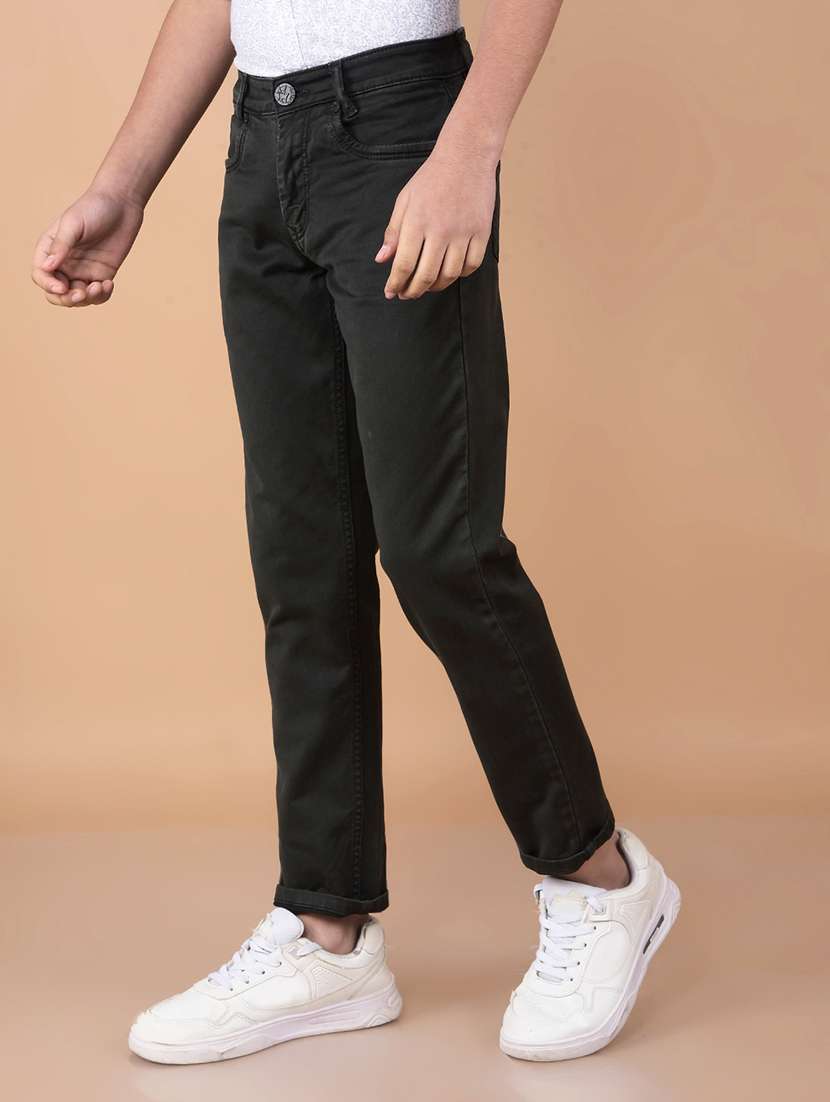 boys mid rise plain jeans - 21732556 -  Standard Image - 1